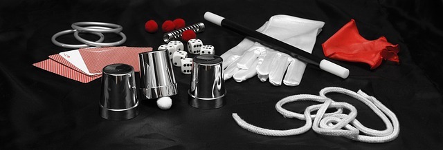 various props used by a magician